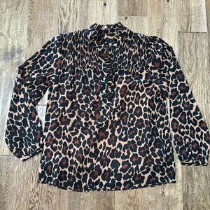 Women’s J Crew leopard print shirt. Sz S